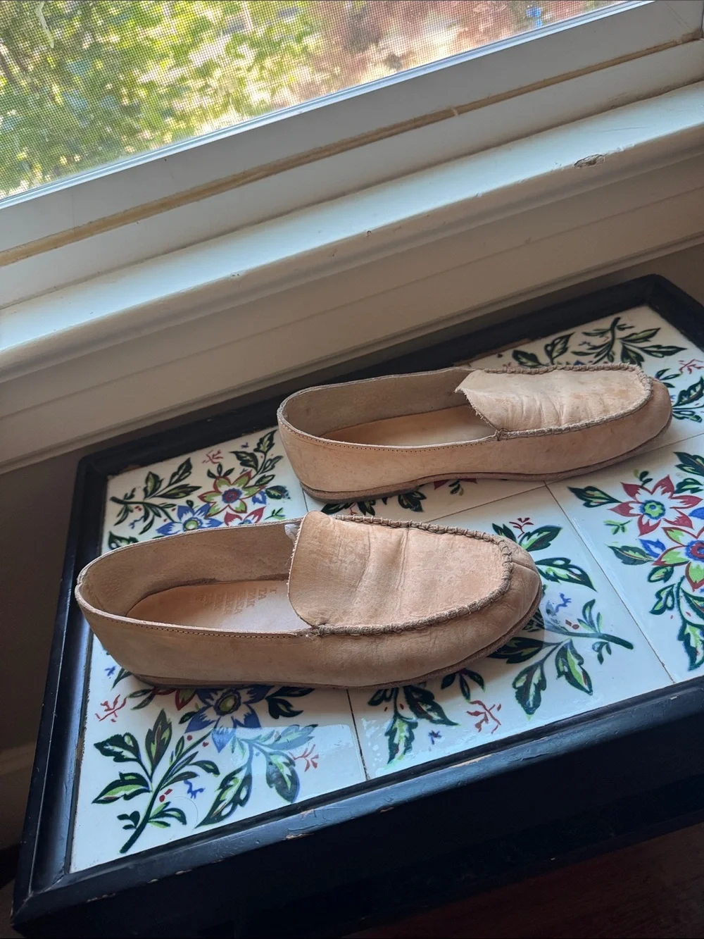 Taka Men's Suede Slip-On Loafers in Beige